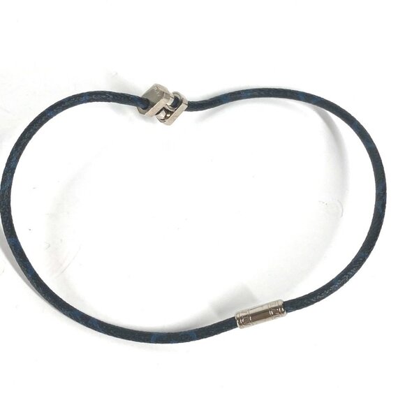 LOUIS VUITTON Blue Monogram Canvas Necklace